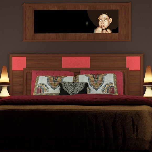 3 Pieces Dashiki Pillow case/Throw set  Pillow Cover Only - Picture 2 of 7